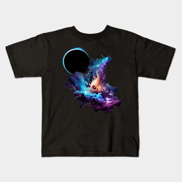 Space Eclipse 2024 Kids T-Shirt by Epic Splash Graphics